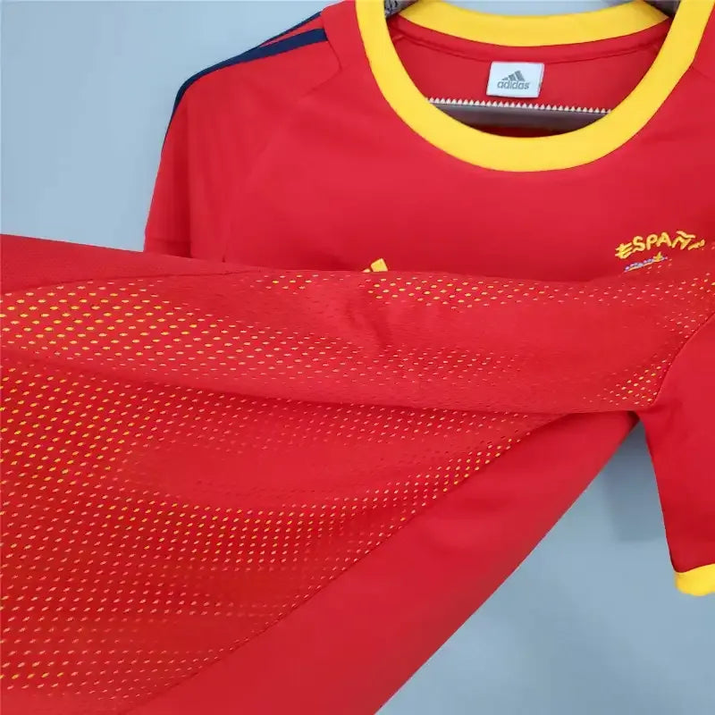 2002 Spain Nation Retro Jersey Home World Cup