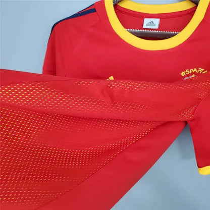 2002 Spain Nation Retro Jersey Home World Cup