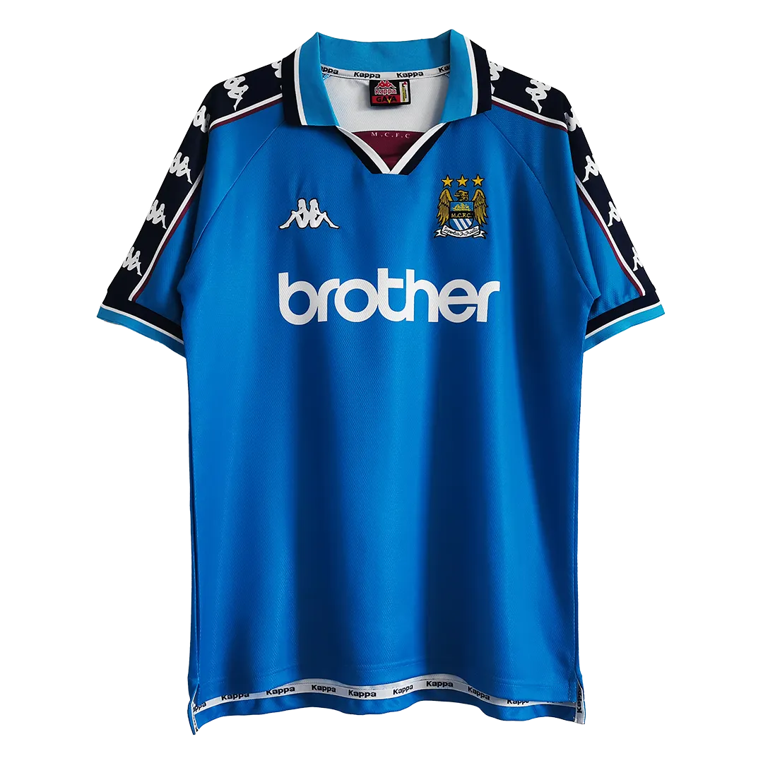 Manchester City Retro Jersey Home Soccer Shirt 1997-99