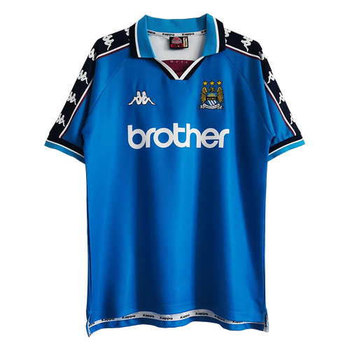 Manchester City Retro Jersey Home Soccer Shirt 1997-99