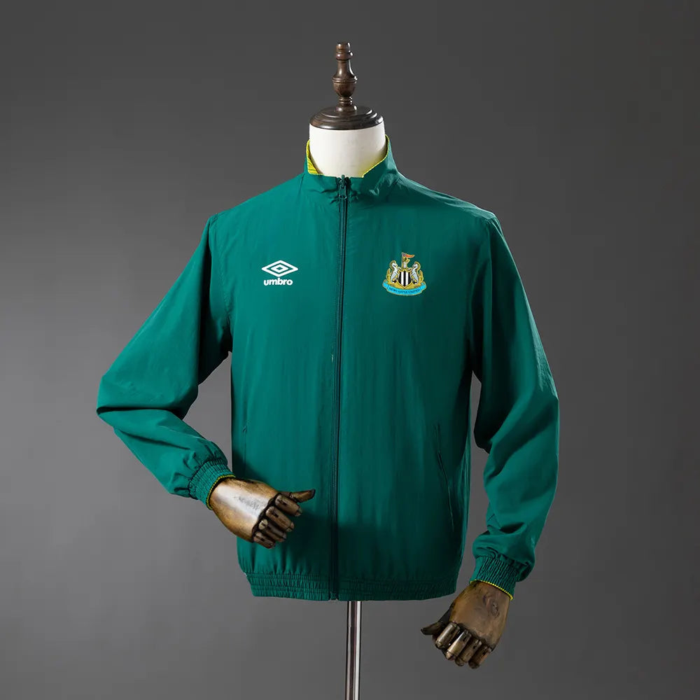 Newcastle United Reversible Jacket Windbreaker - Army Green & Yellow
