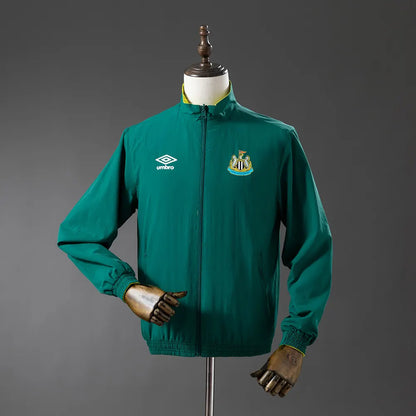 Newcastle United Reversible Jacket Windbreaker - Army Green & Yellow