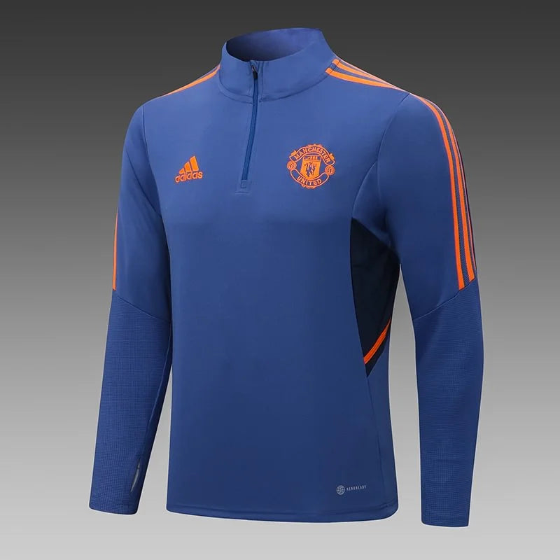 Manchester United Half-Pull Training Jersey Grey Basket Football Jersey 2022/2023