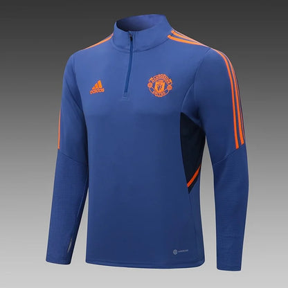 Manchester United Half-Pull Training Jersey Grey Basket Football Jersey 2022/2023