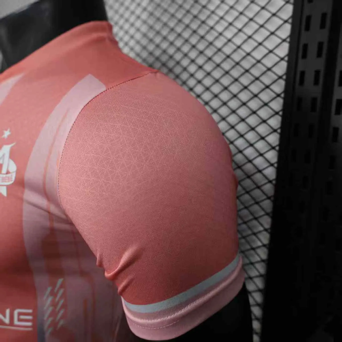 Player Version 25-26 Olympique de Marseille Pink with Geometric Pattern Jersey