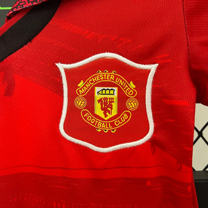 Manchester United 94-96 Home Retro Kid Kits Youth Apparels Jersey