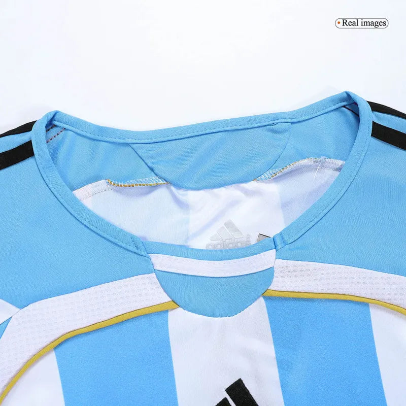 Retro Argentina World Cup 2006 Home Long Sleeve Jersey