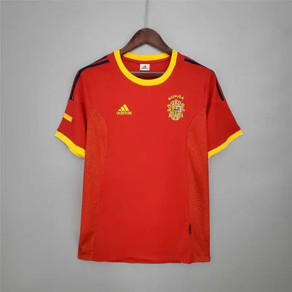 2002 Spain Nation Retro Jersey Home World Cup