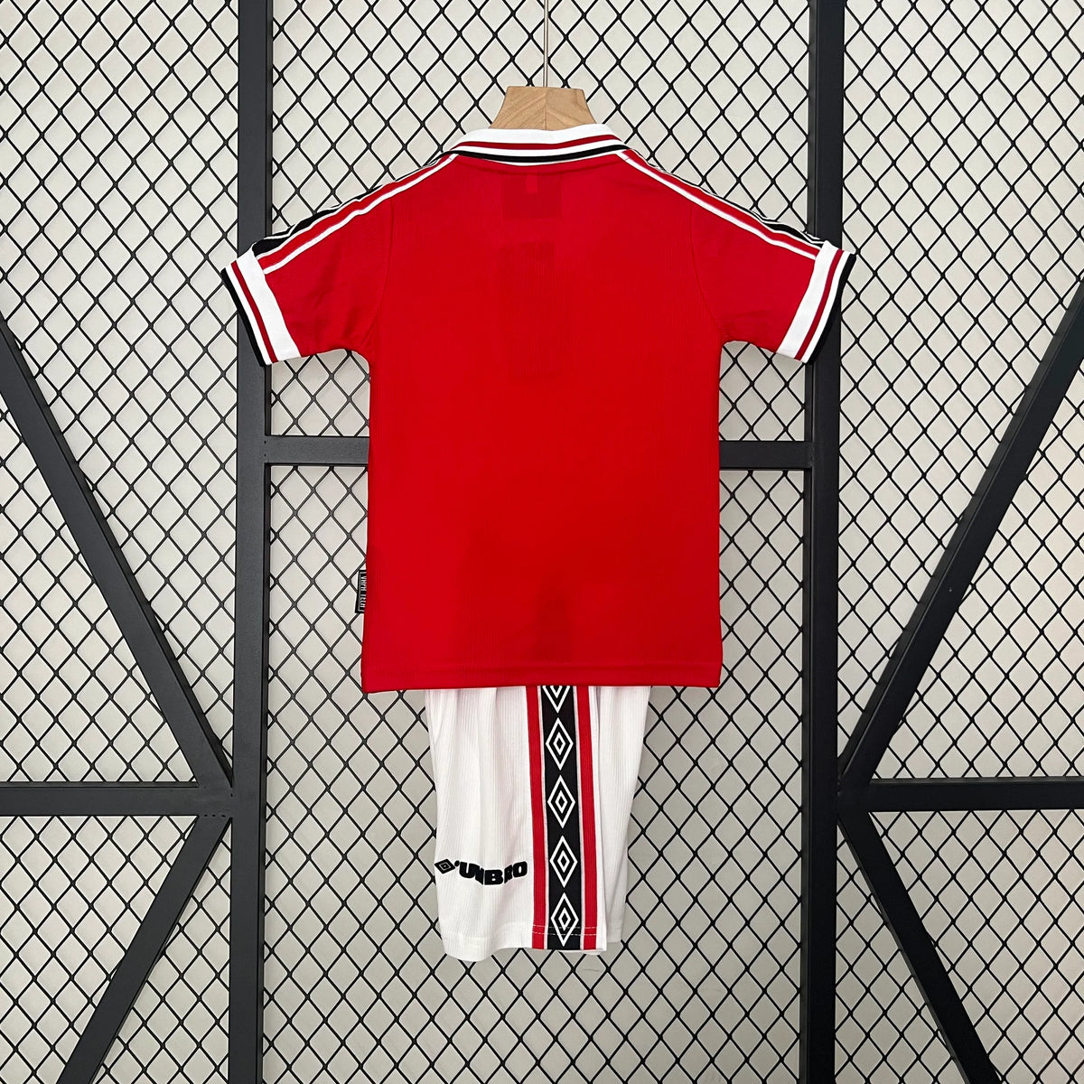 Manchester United 98-99 Home Retro Kid Kits Children Sets Jerseys