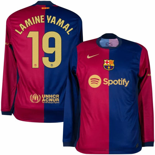 Barcelona Home Lamine Yamal 19 Shirt 2024-2025 (La Liga) Size: S-4XL