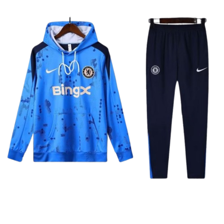 Nike Chelsea 2024-25 Hooded Blue Training Tracksuit Kits