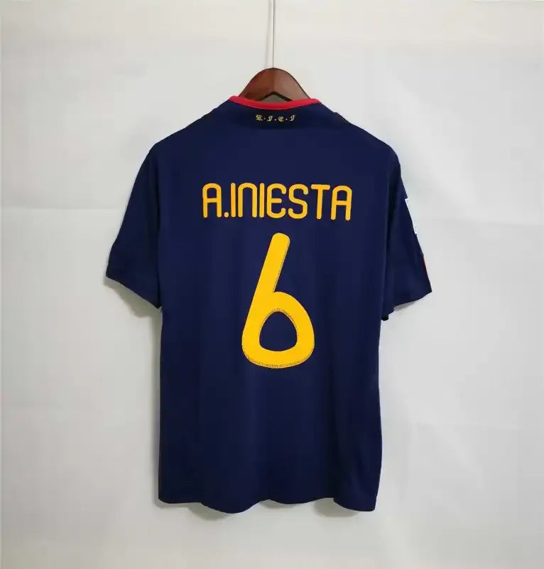 2010 Spain Nation Retro Jersey Away World Cup Final
