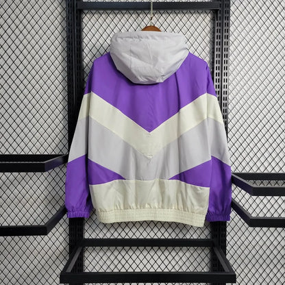 2023/2024 Flamengo Windbreaker(White-Purple)Football Shirt