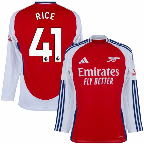 Arsenal Home Long sleeves Rice 41 Shirt 2024-2025 Size：S-4XL