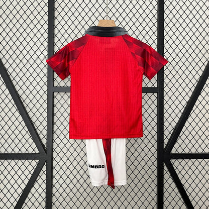 Manchester United 96-97 Home Retro Kid Kits Youth Apparels Jersey