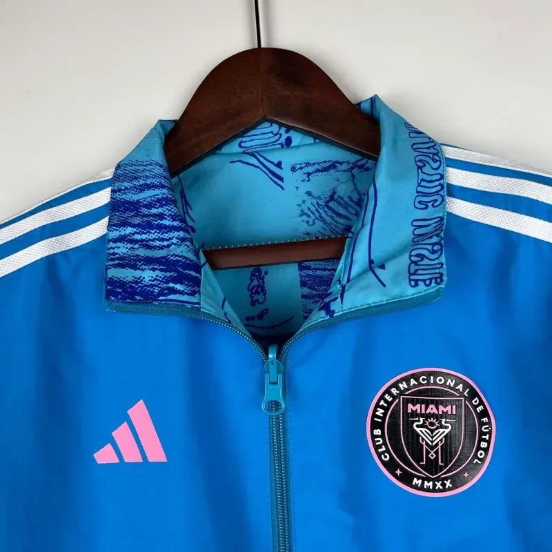 2023-2024 Inter Miami Reversible Windbreaker Blue Soccer Jersey 1:1 Thai Quality
