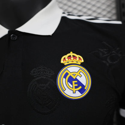 Real Madrid Men's Polo Shirt Black 25-26