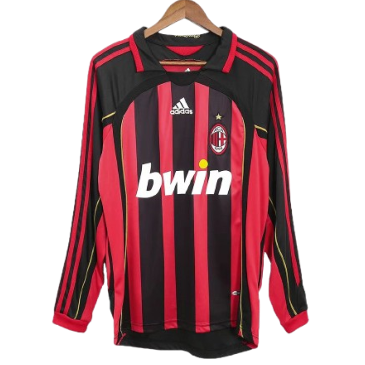 2006-07 AC Milan Retro Jersey Home Long Sleeve