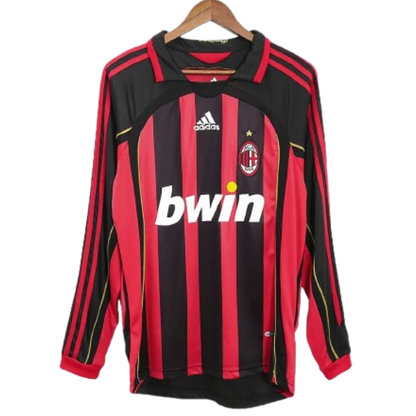 2006-07 AC Milan Retro Jersey Home Long Sleeve