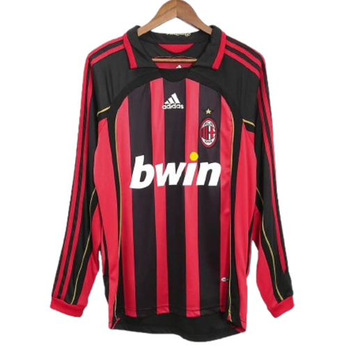 2006-07 AC Milan Retro Jersey Home Long Sleeve