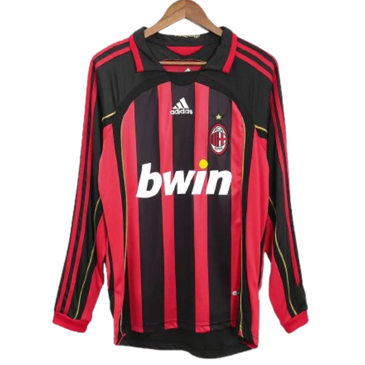 2006-07 AC Milan Retro Jersey Home Long Sleeve