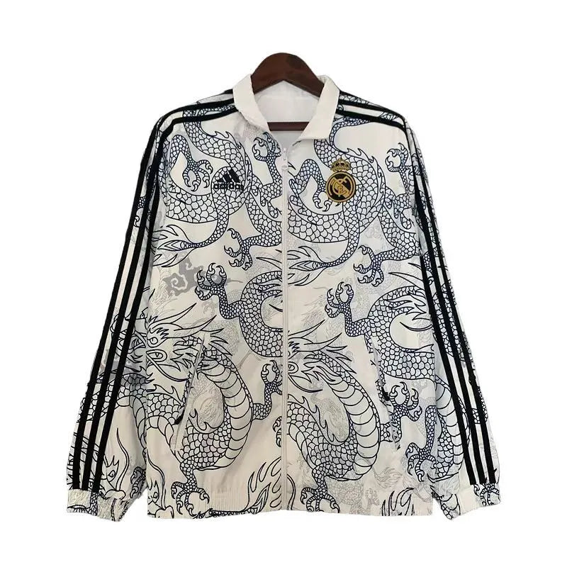 Real Madrid Double Sided Windbreaker White Jacket 2024