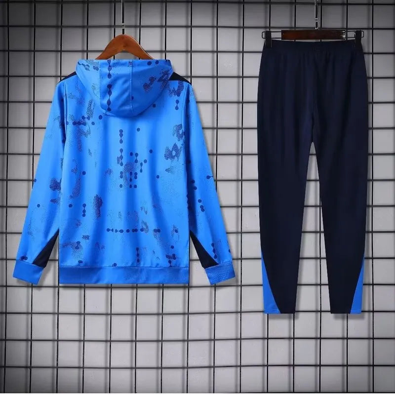 Nike Chelsea 2024-25 Hooded Blue Training Tracksuit Kits
