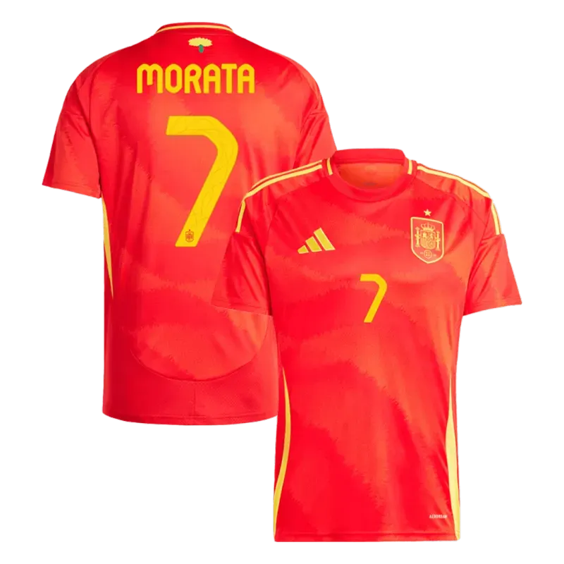 2024 Euro Spain Nation Home Jersey LAMINE YAMAL #19 RODRIGO #16 MORATA #7
