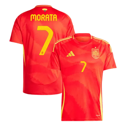 2024 Euro Spain Nation Home Jersey LAMINE YAMAL #19 RODRIGO #16 MORATA #7