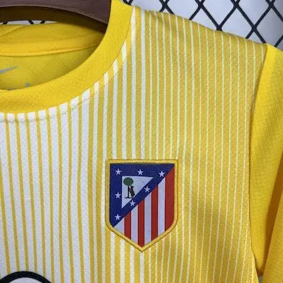 2025-26 Kids Atletico Madrid Yellow Goalkeeper Jersey