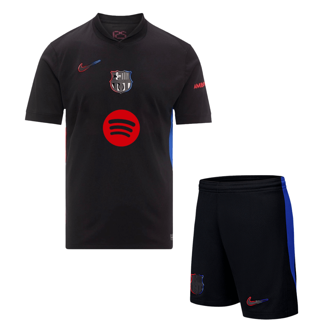Barcelona Away Soccer Uniform Kits 2024-25 - Spotify Logo Without Text