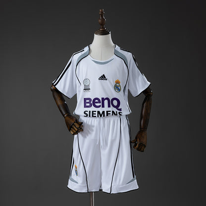 Real Madrid 06-07 Home Retro Kids Kit
