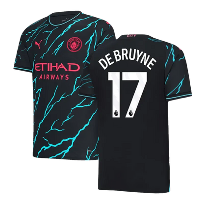 HAALAND #9 DE BRUYNE #17 J.ALVAREZ #19 FODEN #47 Manchester City Third Away Jersey 2023/24