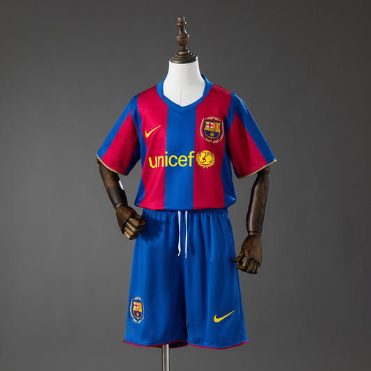 Barcelona 07-08 Home Retro Kids Kit