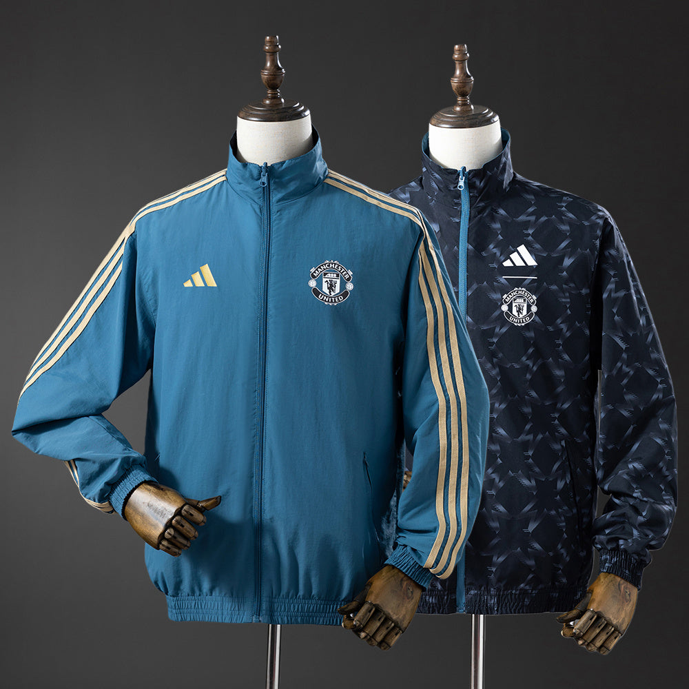 Manchester Reversible Jacket Windbreaker - Blue & Black