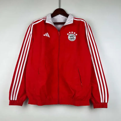 2023-2024 Bayern Munich Reversible Windbreaker (Red-white)Soccer Jersey 1:1 Thai Quality