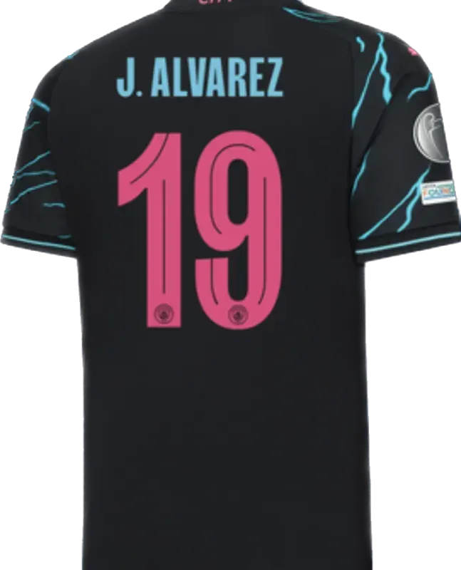 HAALAND #9 DE BRUYNE #17 J.ALVAREZ #19 FODEN #47 Manchester City Third Away Jersey 2023/24