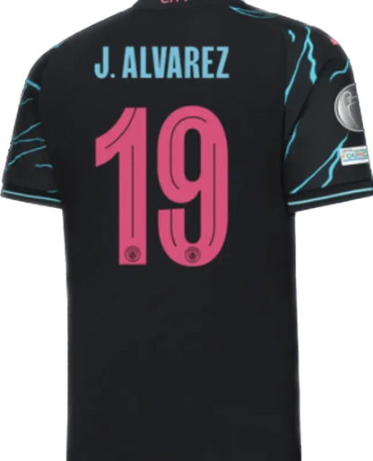 HAALAND #9 DE BRUYNE #17 J.ALVAREZ #19 FODEN #47 Manchester City Third Away Jersey 2023/24