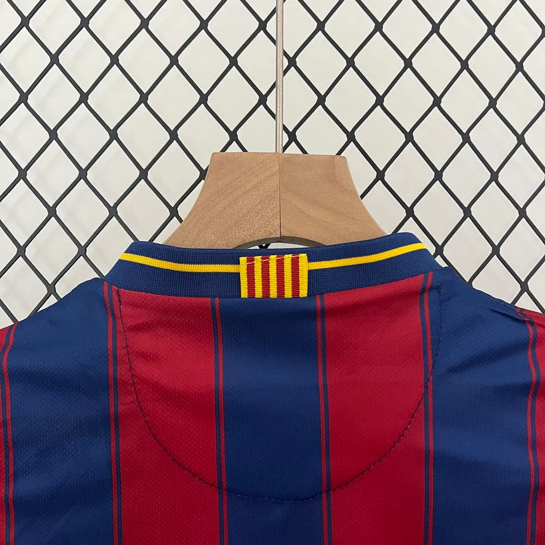 Barcelona Home 09-10 Retro Kids Kits Children Shirt Football Jersey