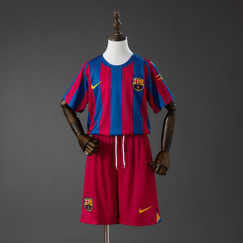 Barcelona 05-06 Home (UEFA Champions League) Retro Kids Kit