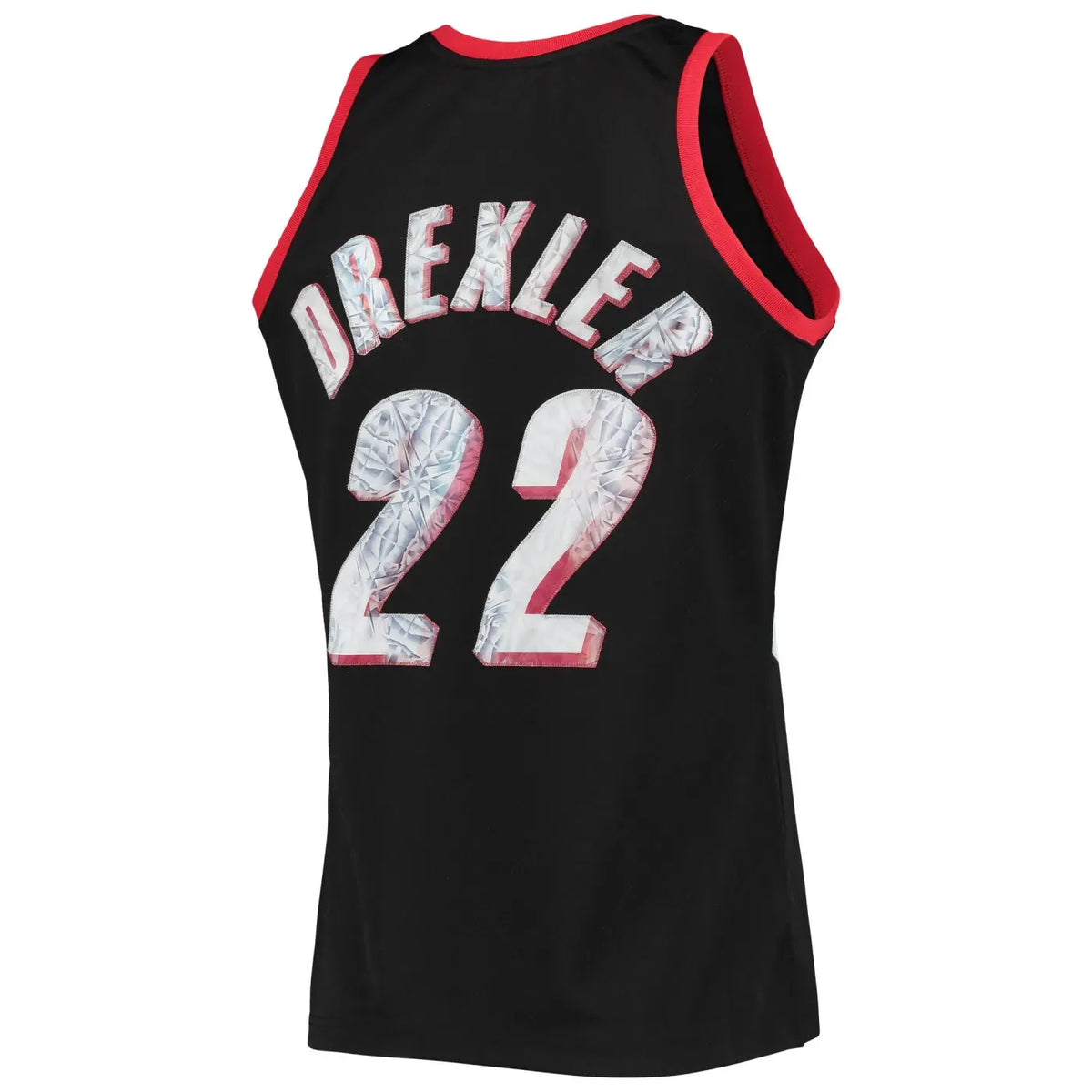 Men's Portland Trail Blazers Clyde Drexler Black 1991-92 Hardwood Classics NBA 75th Anniversary Diamond Swingman Jersey
