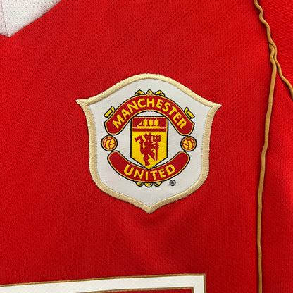 Manchester United 06-07 Home Retro Kids Kits Children Sets Football Jerseys