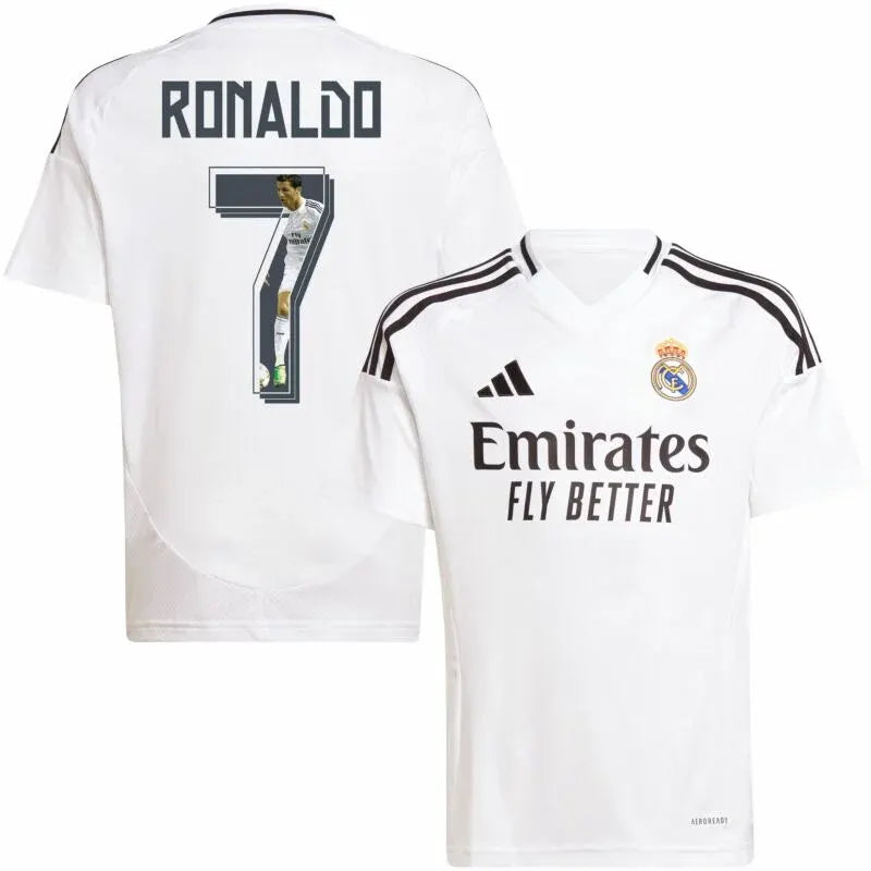 Real Madrid Home Ronaldo CR7 Shirt 2024-2025 Size：S-4XL