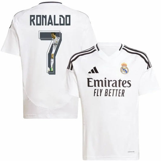 Real Madrid Home Ronaldo CR7 Shirt 2024-2025 Size：S-4XL
