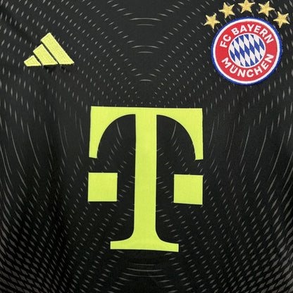 Bayern Munich 2025-26 Blackn Goalkeeper Kids Kit