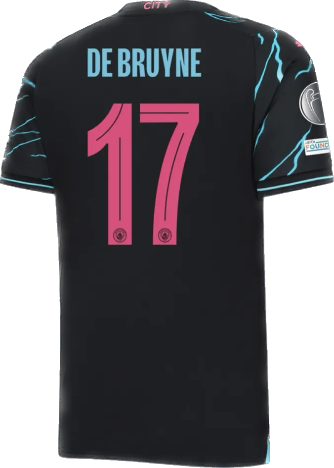 HAALAND #9 DE BRUYNE #17 J.ALVAREZ #19 FODEN #47 Manchester City Third Away Jersey 2023/24
