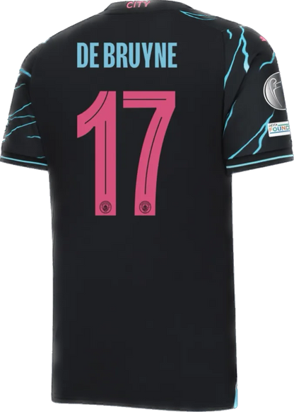 HAALAND #9 DE BRUYNE #17 J.ALVAREZ #19 FODEN #47 Manchester City Third Away Jersey 2023/24