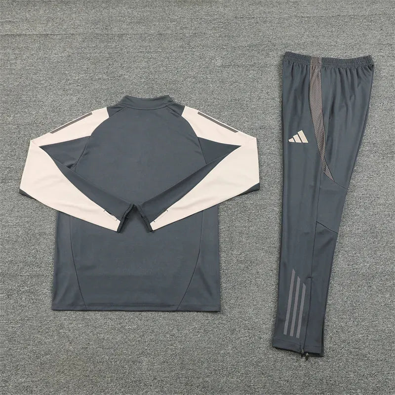 Real Madrid Zipper Sweatshirt Kit(Top+Pants) 2024-25