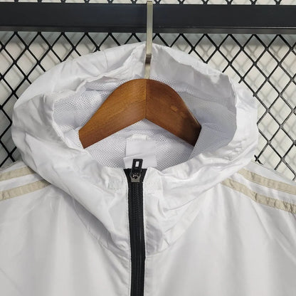 2023/2024 Juventus Windbreaker(White-Black)Football Shirt