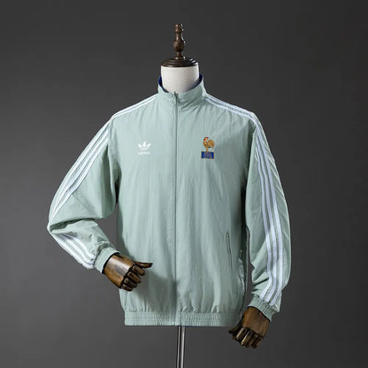 France Reversible Jacket Windbreaker - Blue & Mint Green